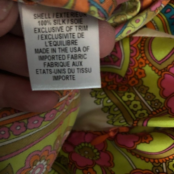 MILLY of NEW YORK size 10-12 multi colored paisley print Mini Skirt & tunic - Picture 10 of 16